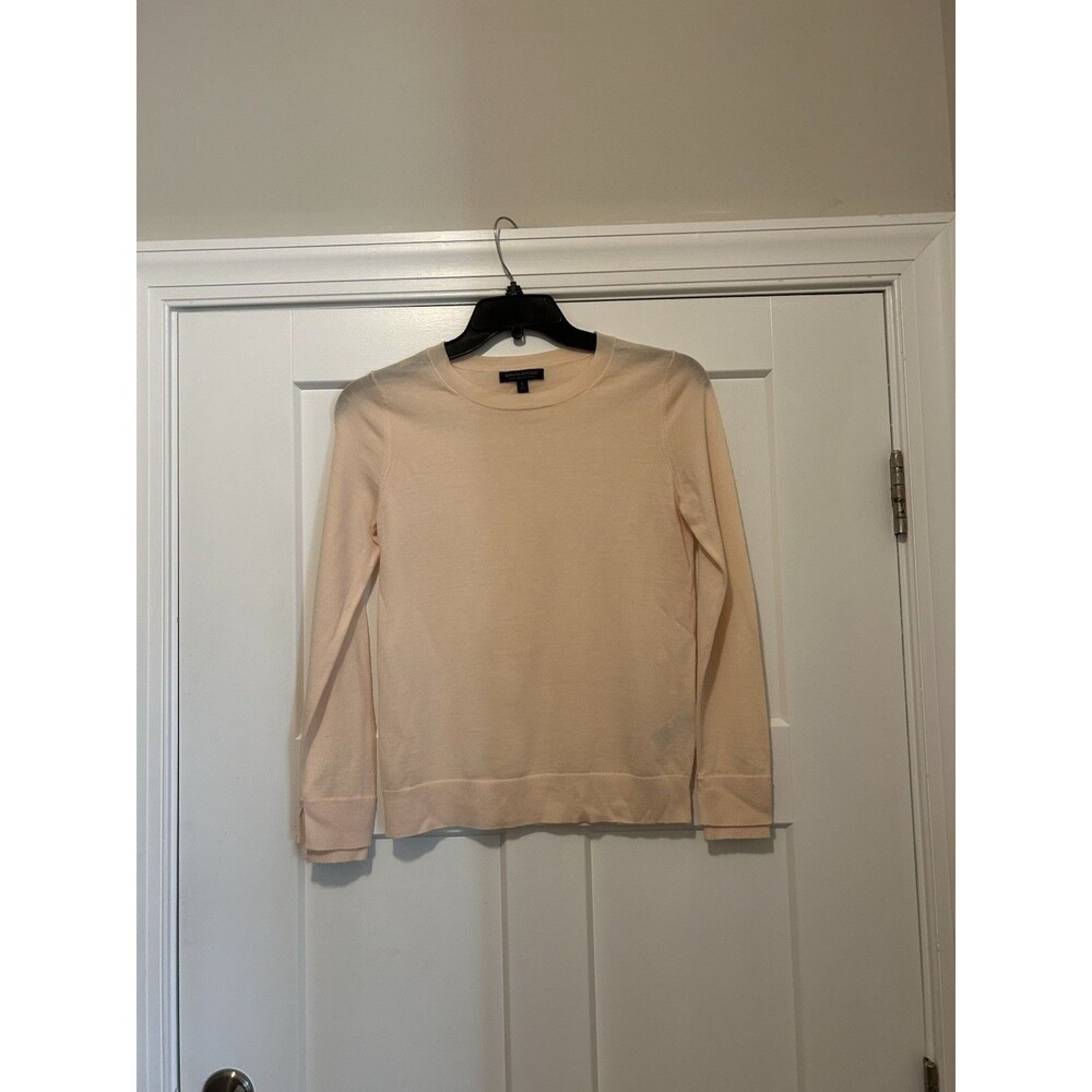 Banana Republic Peach Sweater Women’s Small Merino Wool Long Sleeve Lightweight